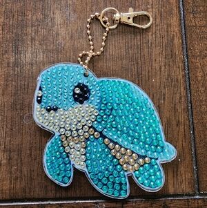 Blue and Gold Turtle Key Holder